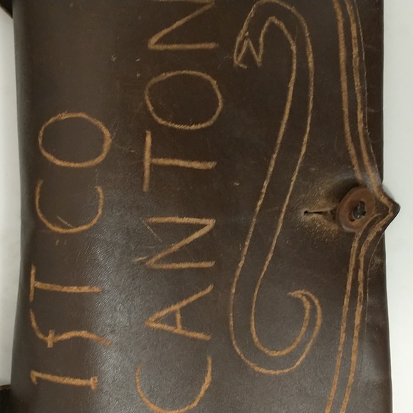 Leather Haversack Possibles Bag Reenactors Rough Authentic Look w Cartridge Bar - Picture 2 of 8